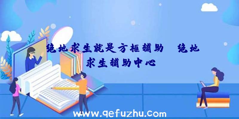 「绝地求生就是方框辅助」|绝地求生辅助中心